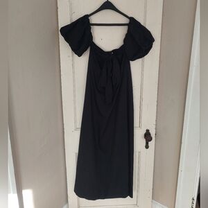 NWT Nasty Gal Sz.10 Black Puff Sleeve Dress